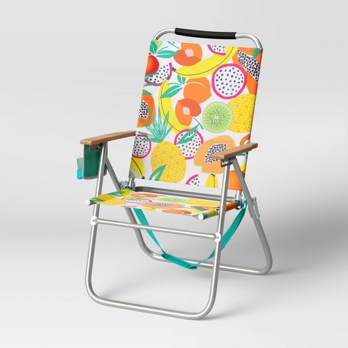 High Wide Fruit Pattern Beach Chair Sun Squad Target