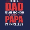 Rerun Island Men's Being A Dad Is An Honor Short Sleeve Graphic Cotton T-Shirt - 2 of 3