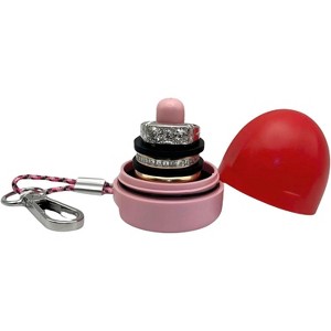 Ring Holder Keychain, Portable Waterproof Jewelry Organizer and Pill Case for Travel & Gym, Olive Green - 1 of 4