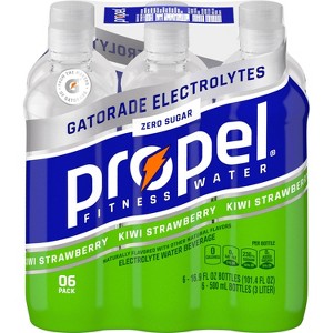 Propel Zero Kiwi Strawberry Nutrient Enhanced Water - 6pk/16.9 fl oz Bottles - 1 of 4