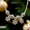 John Bead 8pcs Sweet & Petite 18x14mm Snowflake Small Christmas Holiday Charms - 3 of 4
