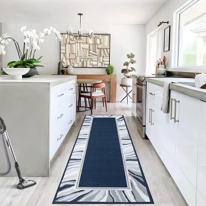 coucheta Area Rug, Gray Washable Rug, Bordered Entryway Rug, For Home Modern Bedroom Rug, Non-Slip Low Pile Carpet, Foldable Kitchen Rugs - 1 of 4