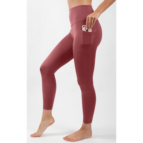 Yogalicious Womens High Waist Ultra Soft Nude Tech Leggings for Women -  Rouge Blush - X Large