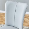 GlasFlength Accent Chairs Contemporary Minimalist Design Ergonomic Cushioned Seating Two Chairs For Living Spaces, Gray, 17.3"*17.7"*35" - 4 of 4