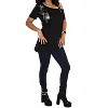 Women's Tania One-Shoulder Studded Tee - OLYSS - 4 of 4
