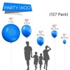 PartyWoo Balloons Royal Blue Dark 36 18 12 10 5 Inch 127 pcs - 2 of 4