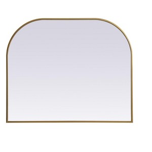 Elegant Lighting Metal Frame Arch Mirror 36x30 Inch in Brass - 1 of 4