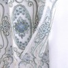 RT Designers Collection Dayton Emb Attached Valance Backing Blackout Window Curtains 50" x 84" White/Teal - 4 of 4