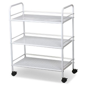 Yaheetech 3-Shelf Large Salon Beauty Trolley Cart Spa Storage Dentist Wax Treatments, White - 1 of 4