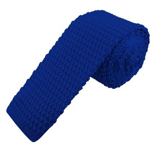 Men's Solid Color Knit 2.5 Inch Wide And 58 Inch Long Neckties - 1 of 3