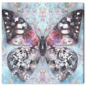 Art Remedy Shining Butterfly Colorful buterfly and flowers wall art Unframed - 1 of 4