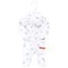 Hudson Baby Girls Thermal Preemie Sleep and Play and Cap, Snowflake, Preemie - 2 of 2