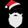 Men's Design By Humans Hipster Santa Face with Hat beard & Glasses Christmas By TronicTees T-Shirt - 2 of 4