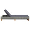 vidaXL Sunbed Grey, Dark Grey - 3 of 4