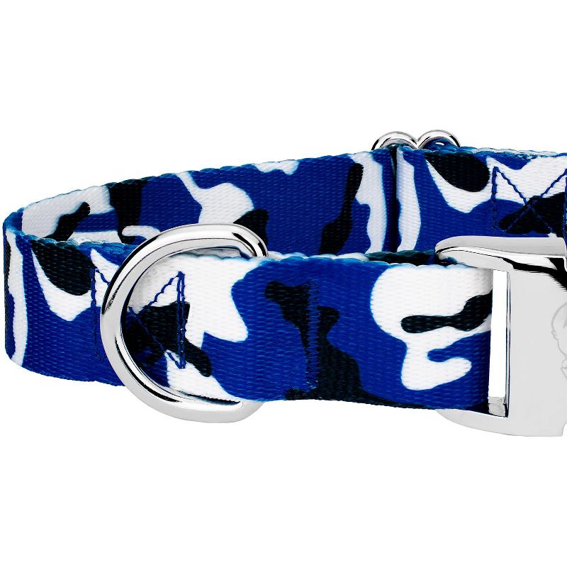 Country Brook Petz Premium Royal Blue and White Camo Dog Collar, 5 of 6