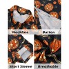 Mens Halloween Christmas Shirts Funky Santa Button Down Shirt Printed Short Sleeve - 4 of 4