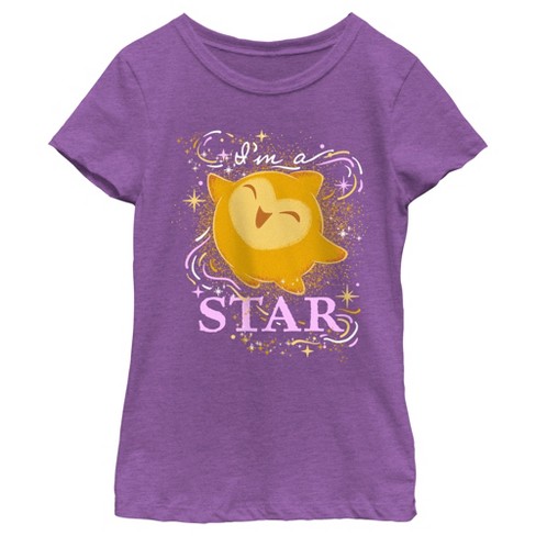 Girl's Disney Wish I'm A Star T-shirt - Purple Berry - Medium : Target