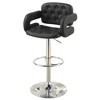 Poundex,Adjustable Height & Swivel Barstool in Faux Leather - 4 of 4