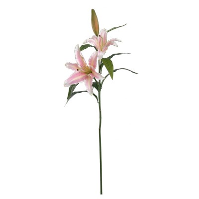 Floral Home 34" Pink White Casablanca Lily - 12-Piece