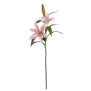 Floral Home 34" Pink White Casablanca Lily - 12-Piece - 1 of 2
