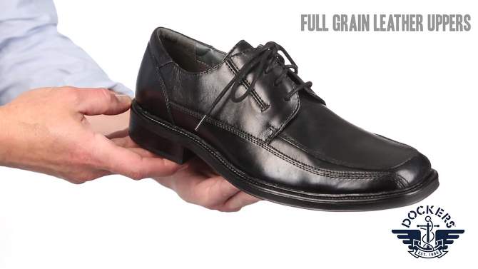 Dockers Mens Perspective Leather Dress Oxford Shoe - Wide Widths Available, 2 of 8, play video
