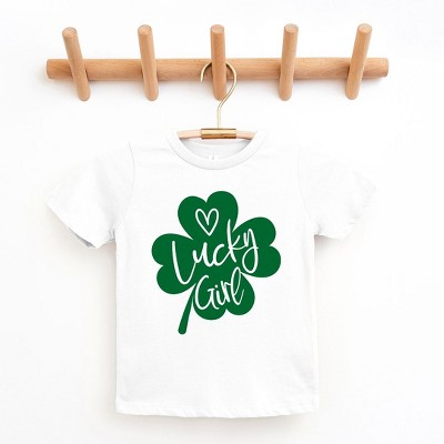 The Juniper Shop One Lucky Girl Heart Toddler Short Sleeve Tee