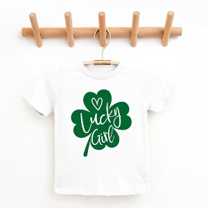The Juniper Shop One Lucky Girl Heart Toddler Short Sleeve Tee - 1 of 2