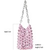 FATMOON Women's Acrylic Transparent Crystal Evening Handbag - Small Square Crossbody Bag with Beaded Detail - 3 of 4