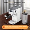 Orieon Compact 20 Bar Espresso Machine with Steam Milk Frother & Removable Tank – Stainless Steel Cappuccino Latte Maker, Silver. - 2 of 4
