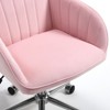 PAGED Adjustable Office Chair Contemporary Desk Chair Ergonomic Swivel Chair with Sturdy Silver Base and Soft Cushion for Office, Bedroom - 4 of 4