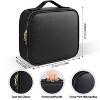 Makeup Bag for Women, Travel Bag Organizer Cosmetic Case with Adjustable Dividers Waterproof Shockproof Handbag, Black - 2 of 4