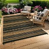Coucheta Outdoor Patio Rug for Camping, Waterproof Foldable Plastic Straw Mat, Modern Striped Picnic Mat, UV Resistant, Large Outdoor Carpet - 2 of 4