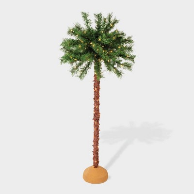 4ft Pre-lit Artificial Palm Tree - Puleo