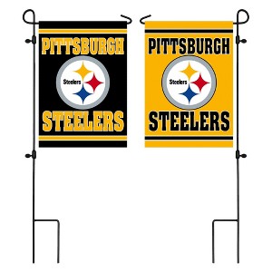 Embossed Suede, Pittsburgh Steelers Double Sided Indoor Outdoor Decor 18" x 12.5" - 1 of 1