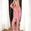 Anna-Kaci Lounge Women's Waffle Knit Hoodie Lounge Set with Front Pocket and Relaxed Fit Pants - 3 of 4