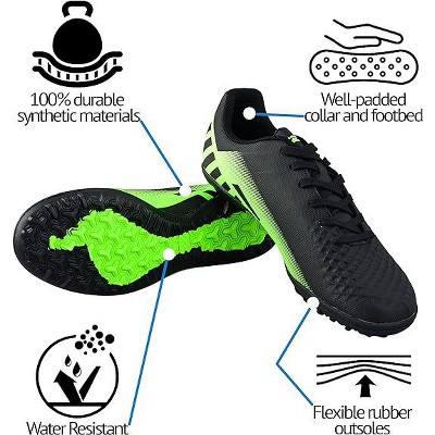Vizari Men's Santos Turf Soccer Shoes for Adults and Teens- Black/Green — фото 4