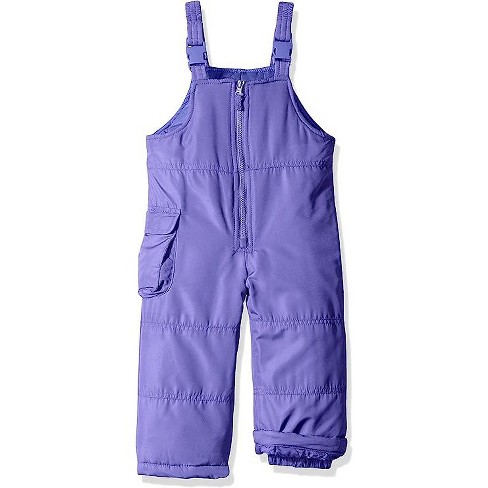 London Fog Big Girls' Classic Heavyweight Snow Bib Ski Pant, New Purple, 7/8  : Target