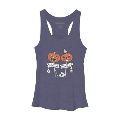 Women's Design By Humans Halloween Pathways By runcatrun Racerback Tank Top