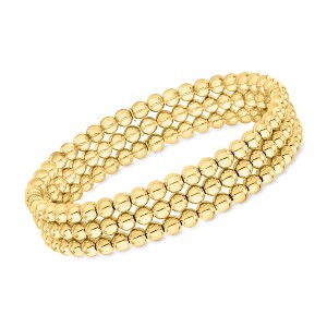 Ross-Simons Italian 5mm 18kt Gold Over Sterling Jewelry Set: 3 Bead Stretch Bracelets - 1 of 3