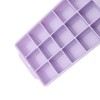 Unique Bargains 15-Cavity Square Ice Tray with Clear Lid Hand Wash Only Silicone 7.68"x4.33"x1.38" 1 Pc - 3 of 3