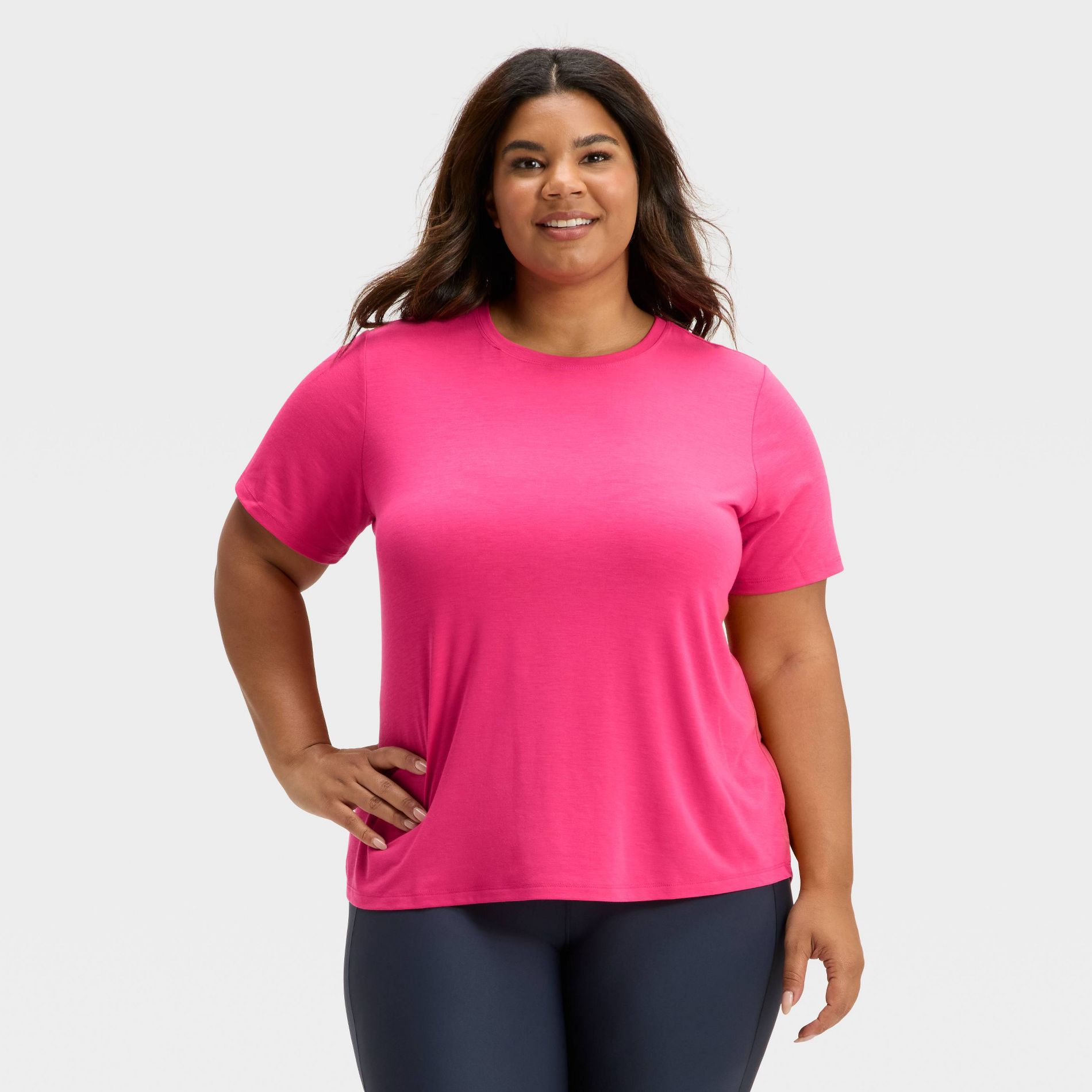 Women's Crewneck Leggings Friendly Short Sleeve T-Shirt - All In Motion™