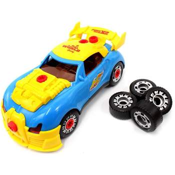 Link Worldwide Ready! Set! Play! 30 Piece Take Apart Racing Car Toy, Build Your Own Assembly Vehicle, With Light & Sounds
