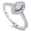 Pompeii3 1/2ct Halo Marquise Diamond Engagement 14K White Gold Ring Lab Created - 2 of 4