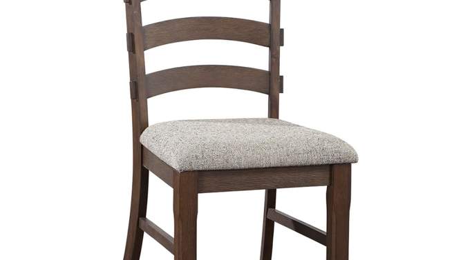 Pascaline 22&#34; Dining Chairs Gray Fabric, Rustic Brown and Oak - Acme Furniture, 2 of 7, play video