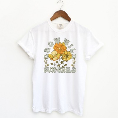 Simply Sage Market Women's Grow Wild Sun Child Colorful Short Sleeve Garment Dyed Tee