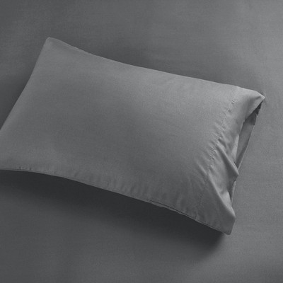 Charcoal Queen Solid Microfiber Sheet Set