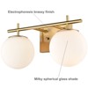 Claxy Modern Two Globe Vanity Light Milky Glass - 3 of 4