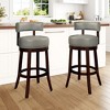 CLIHOME 30-Inch Swivel Bar Stool with Nailhead Trim and Padded Leatherette Seat - 2 of 4