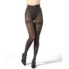 Memoi Perfectly Opaque Shaper Tights Charcoal S-M - 3 of 4