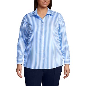 Lands' End Women's No Iron Supima Cotton Long Sleeve Shirt - 1 of 4